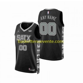 Maillot Basket San Antonio Spurs Personnalisé Jordan 2022-2023 Statement Edition Noir Swingman - Homme